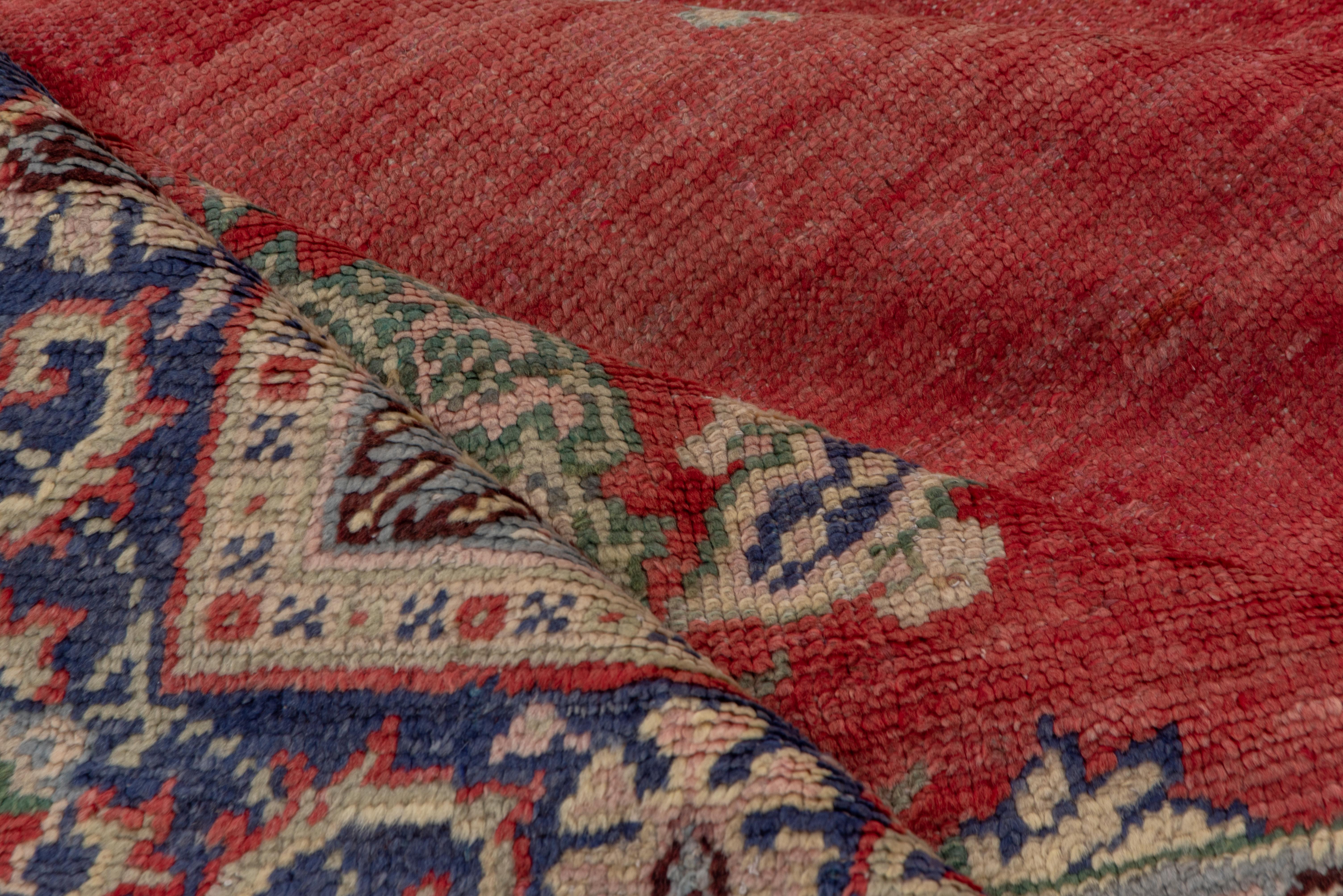 Wool Turkish Red Oushak Carpet, circa 1920s