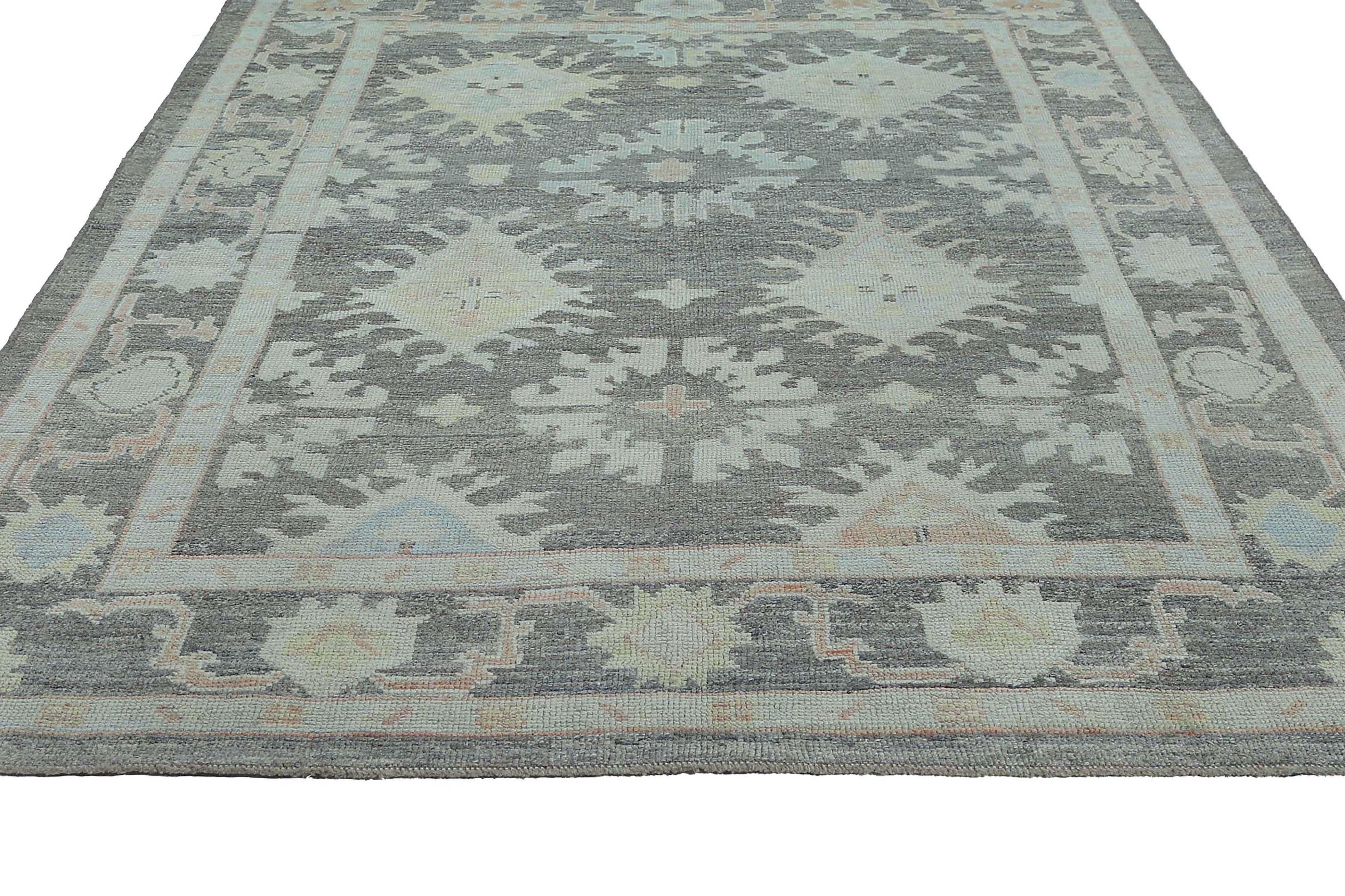 Bright New Oushak Rug For Sale 5