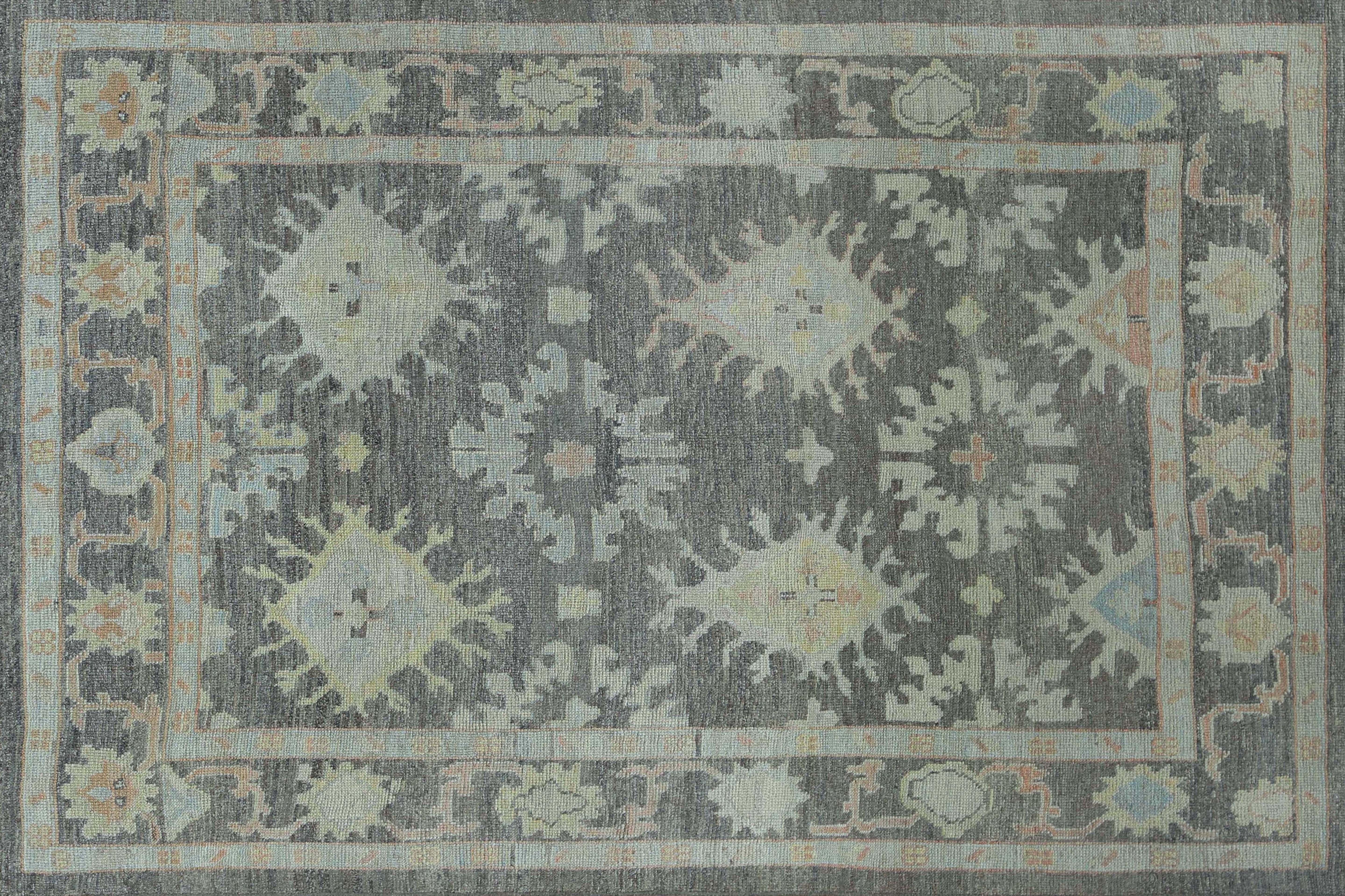 Bright New Oushak Rug For Sale 2