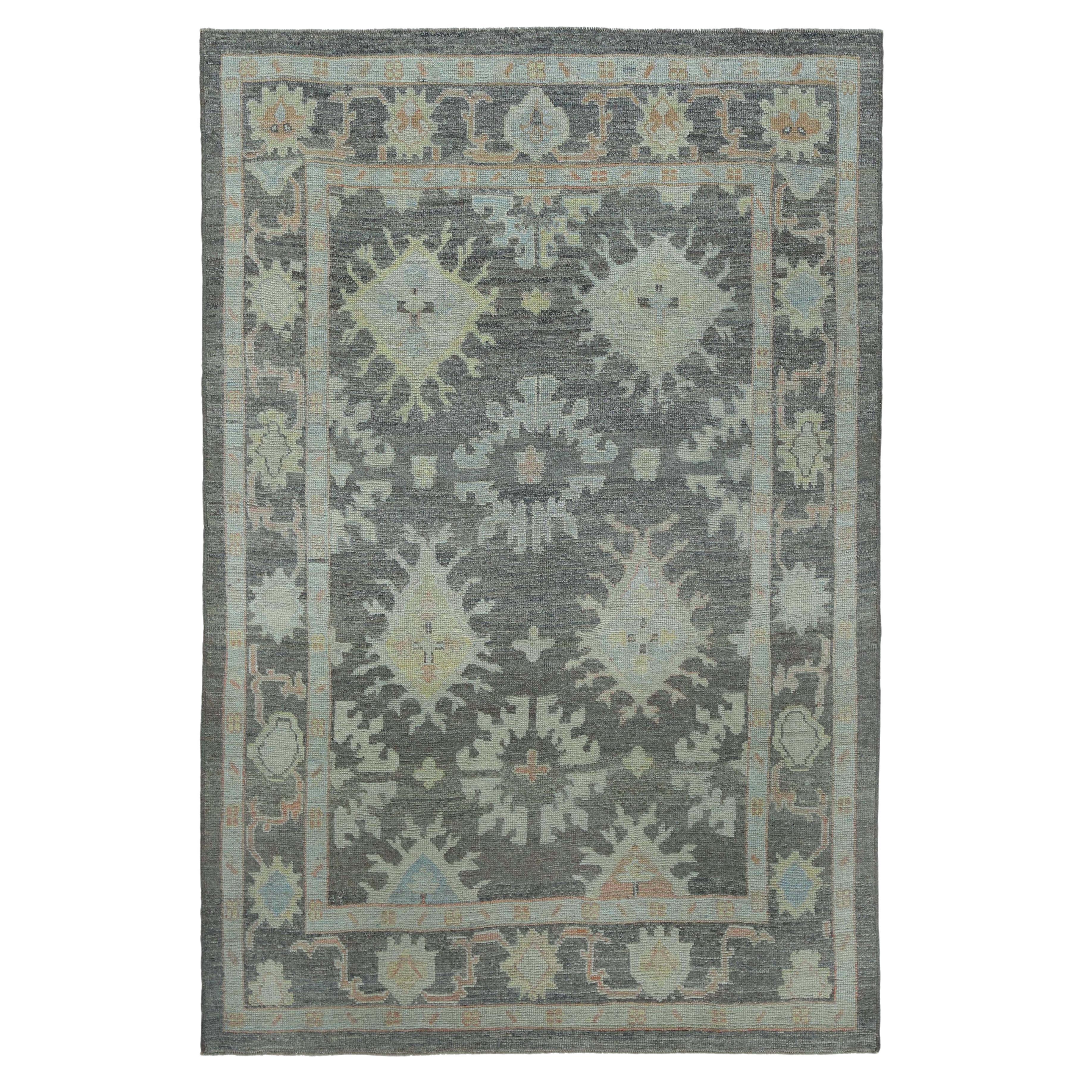 Bright New Oushak Rug For Sale