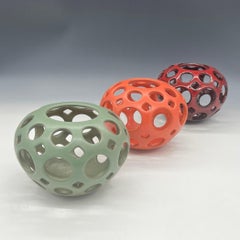Bright Orange Tabletop Candleholder