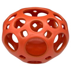 Bright Orange Tabletop Candleholder