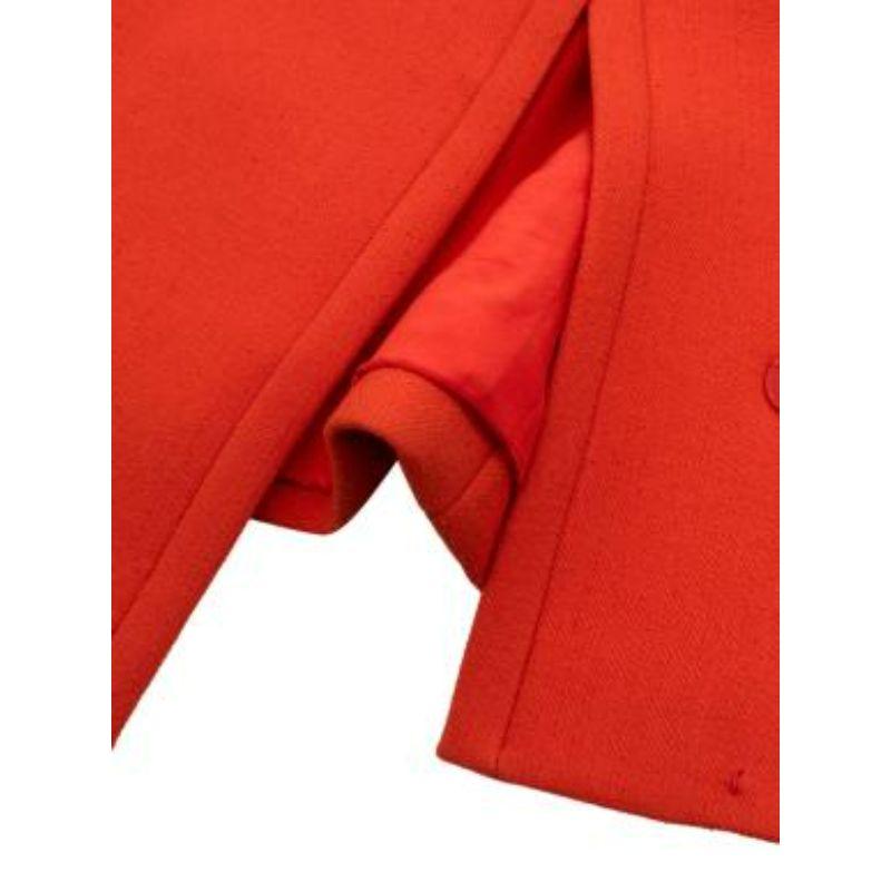 bright orange wool short sleeve zip top For Sale 1