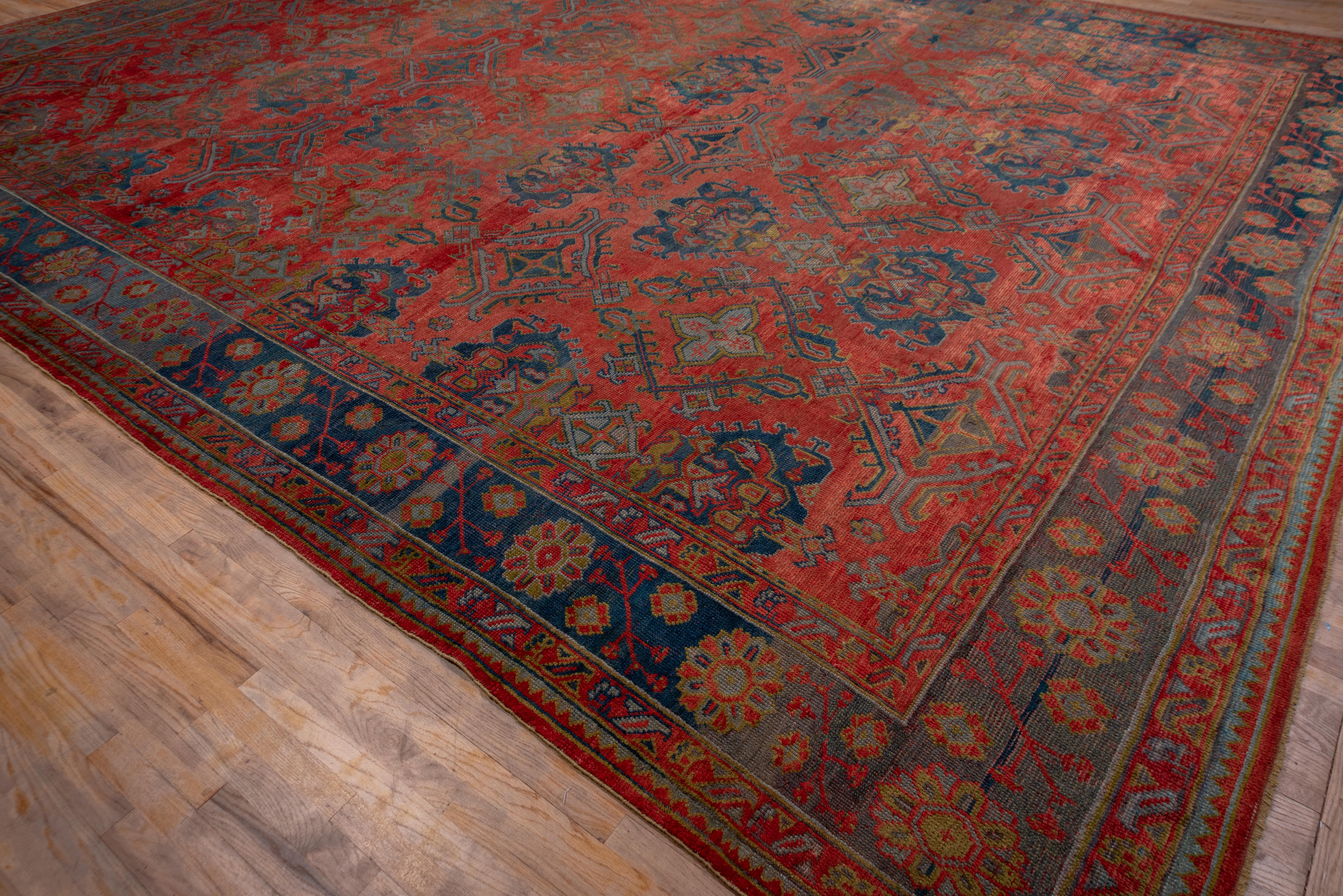 Bright Oversized Antique Oushak Carpet 3