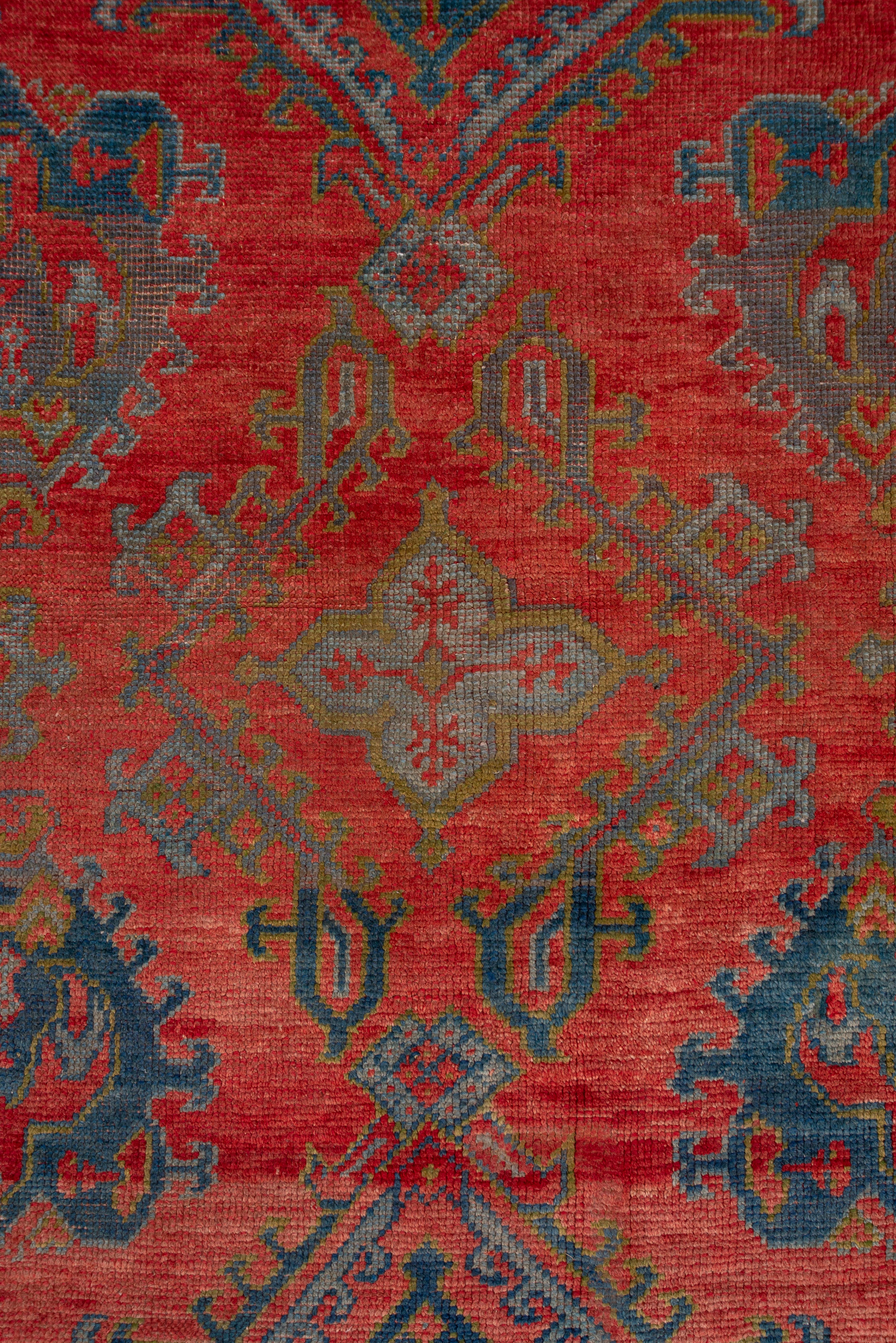 20th Century Bright Oversized Antique Oushak Carpet