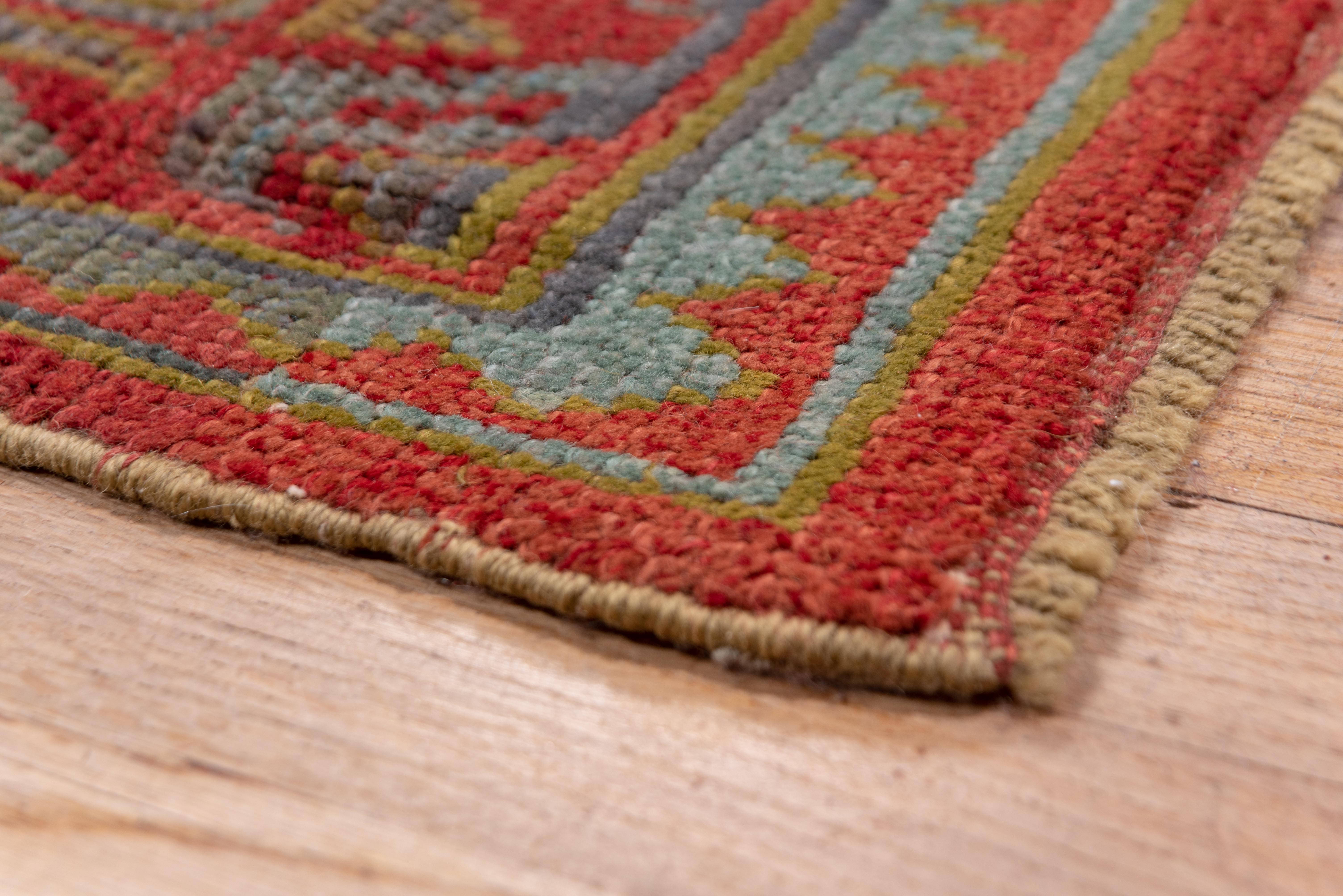 Wool Bright Oversized Antique Oushak Carpet