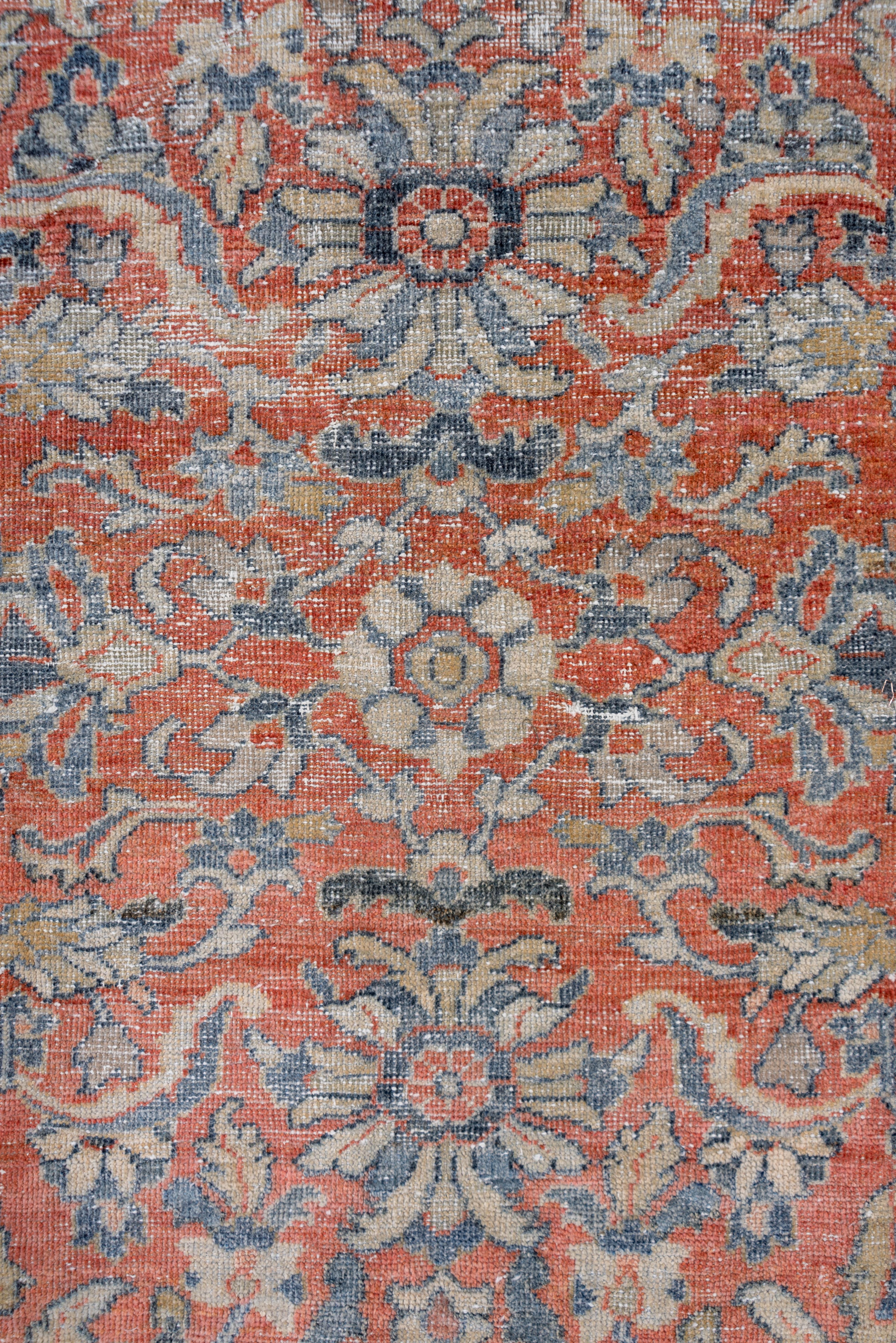 Tribal Bright Persian Mahal Carpet, Red Field