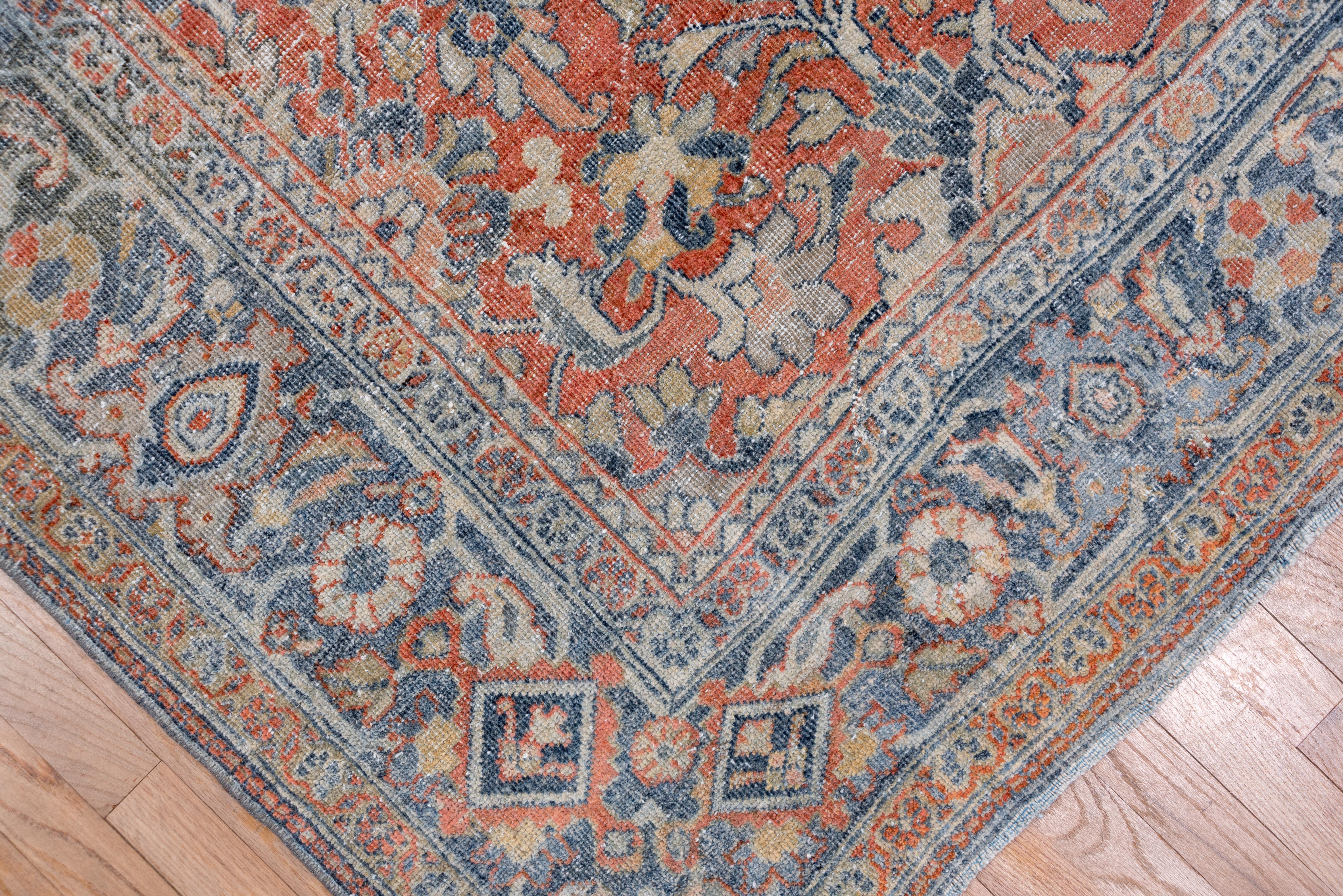 Wool Bright Persian Mahal Carpet, Red Field