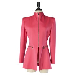 Bright ping-Jacke mit Reißverschluss in der Mitte der Vorderseite MONTANA ca. 1980er Jahre