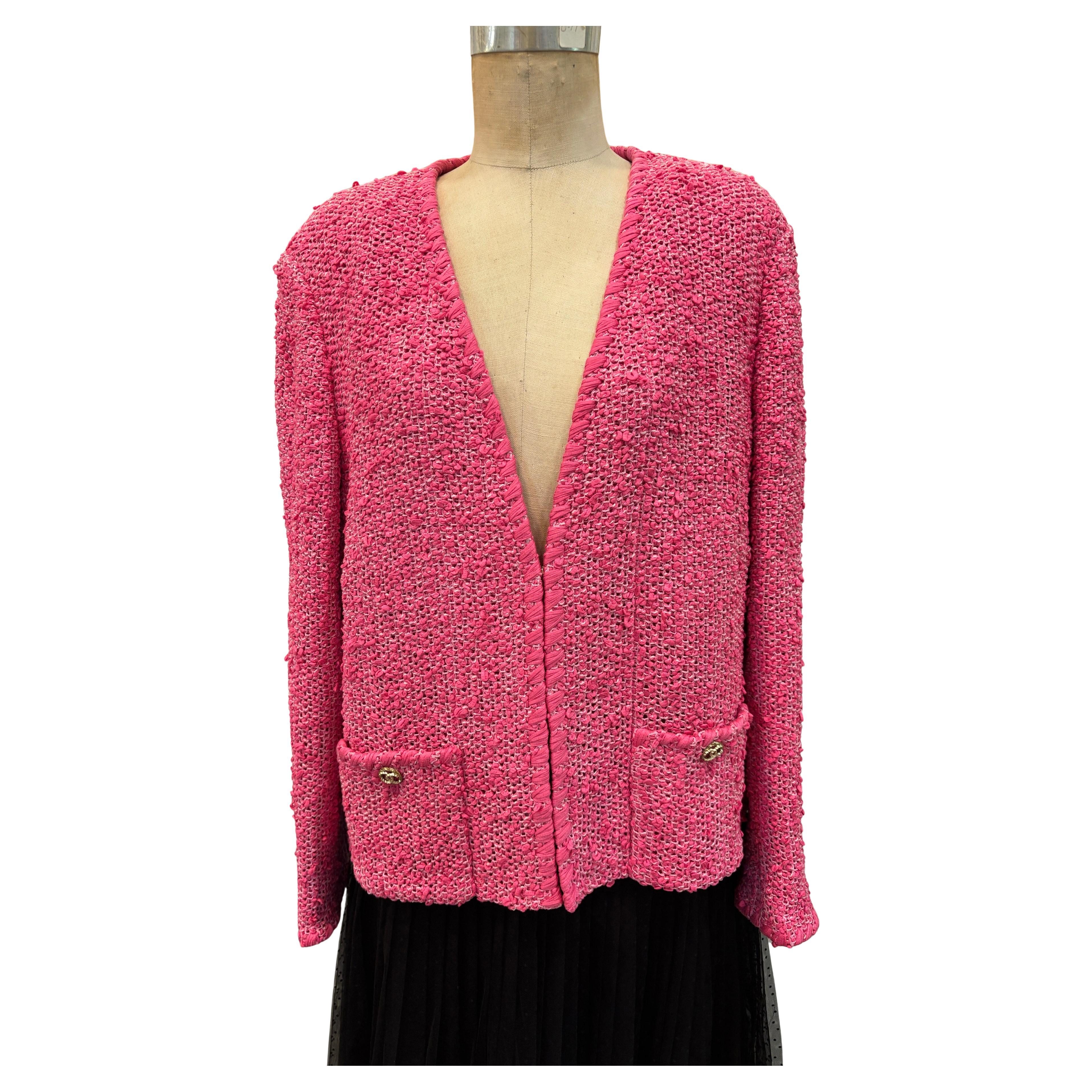 Blazer Chanel rosa brillante/Taglia 50/Nuovo con etichetta/2021 Primavera