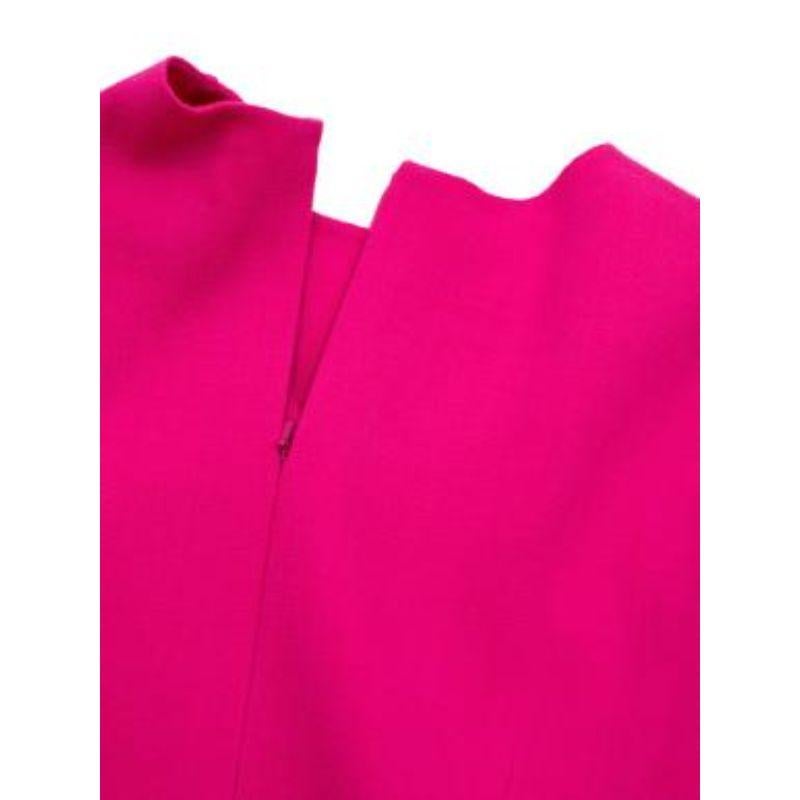Bright pink wool crepe Primrose dress For Sale 1
