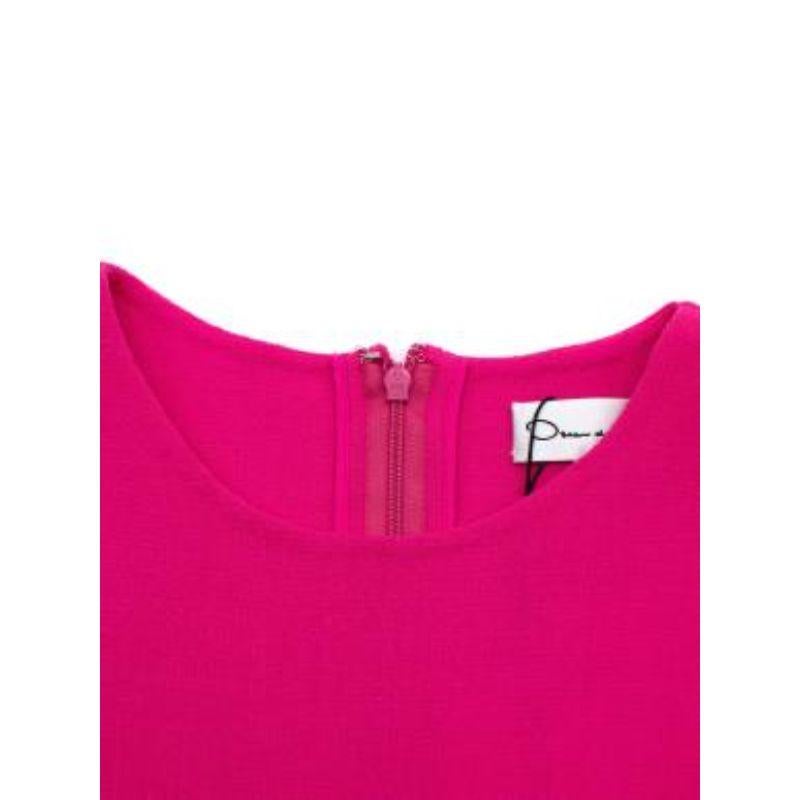 Bright pink wool crepe Primrose dress For Sale 2