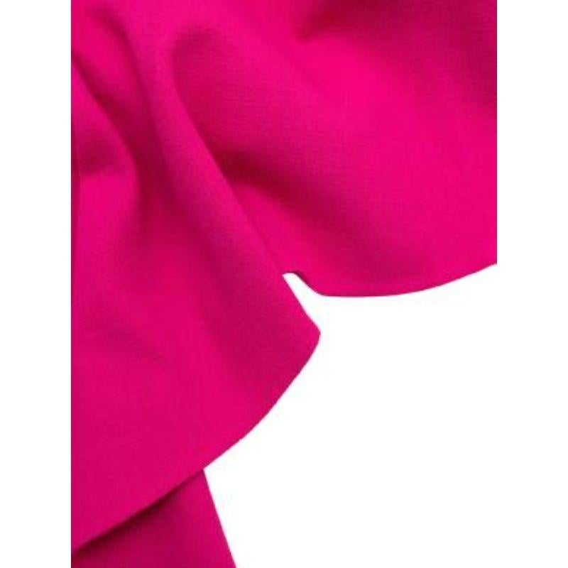 Bright pink wool crepe Primrose dress For Sale 3
