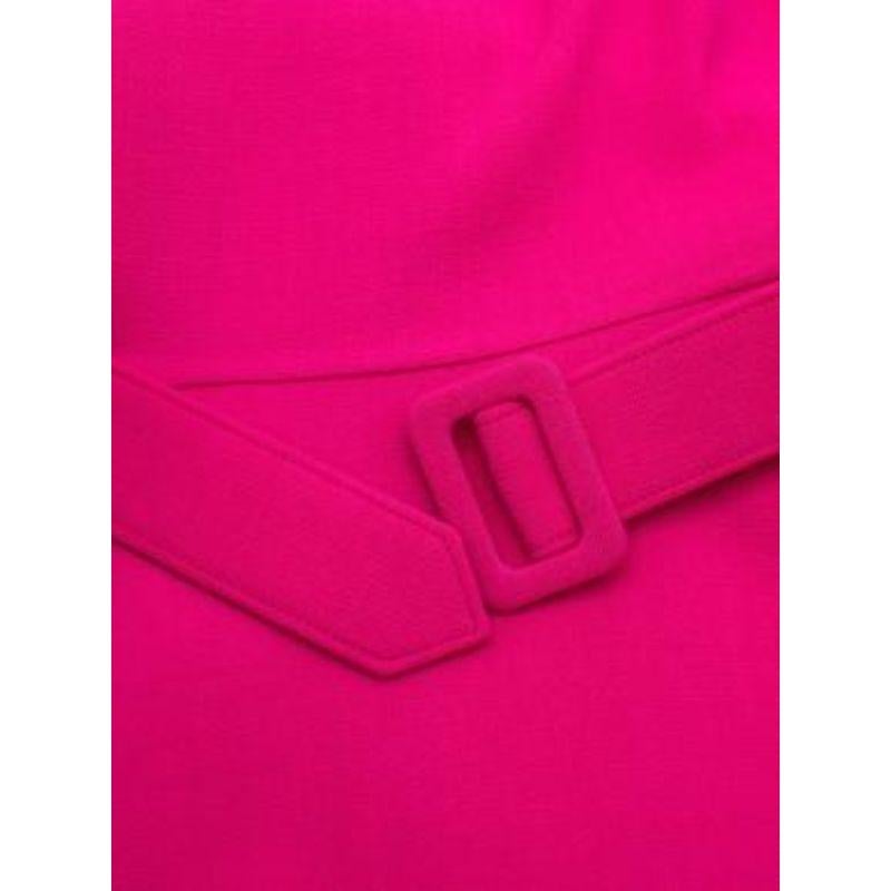 Bright pink wool crepe Primrose dress For Sale 4