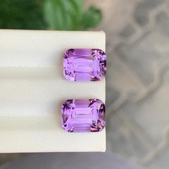 Bright Purple Color Natural Amethyst Pair Gemstone for Earrings Jewelry 12mm