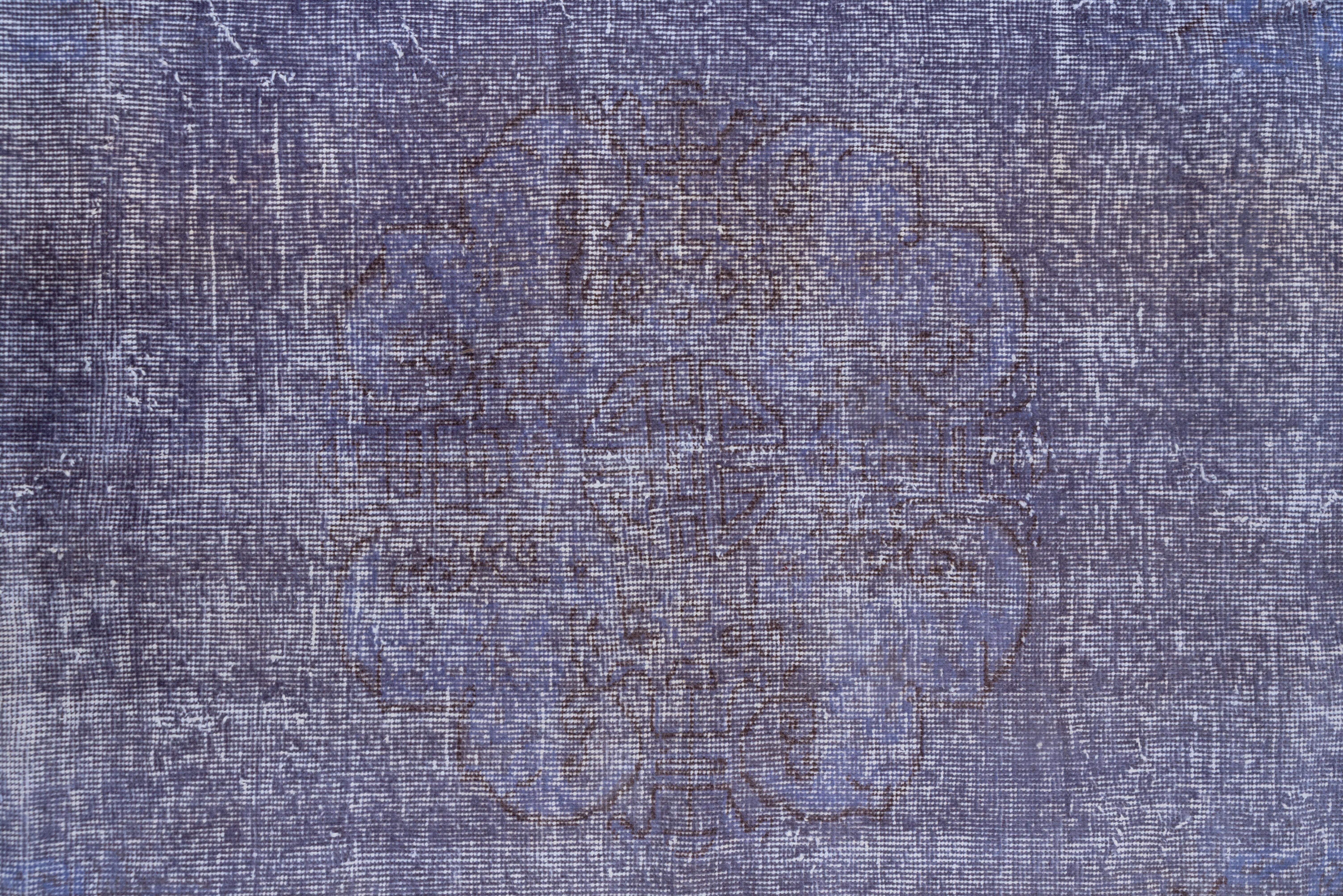 Modern Bright Purple Overdyed Carpet