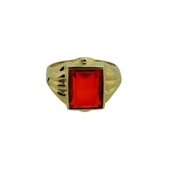 Bright Red 10 Karat New Old Stock Unworn, 1930s