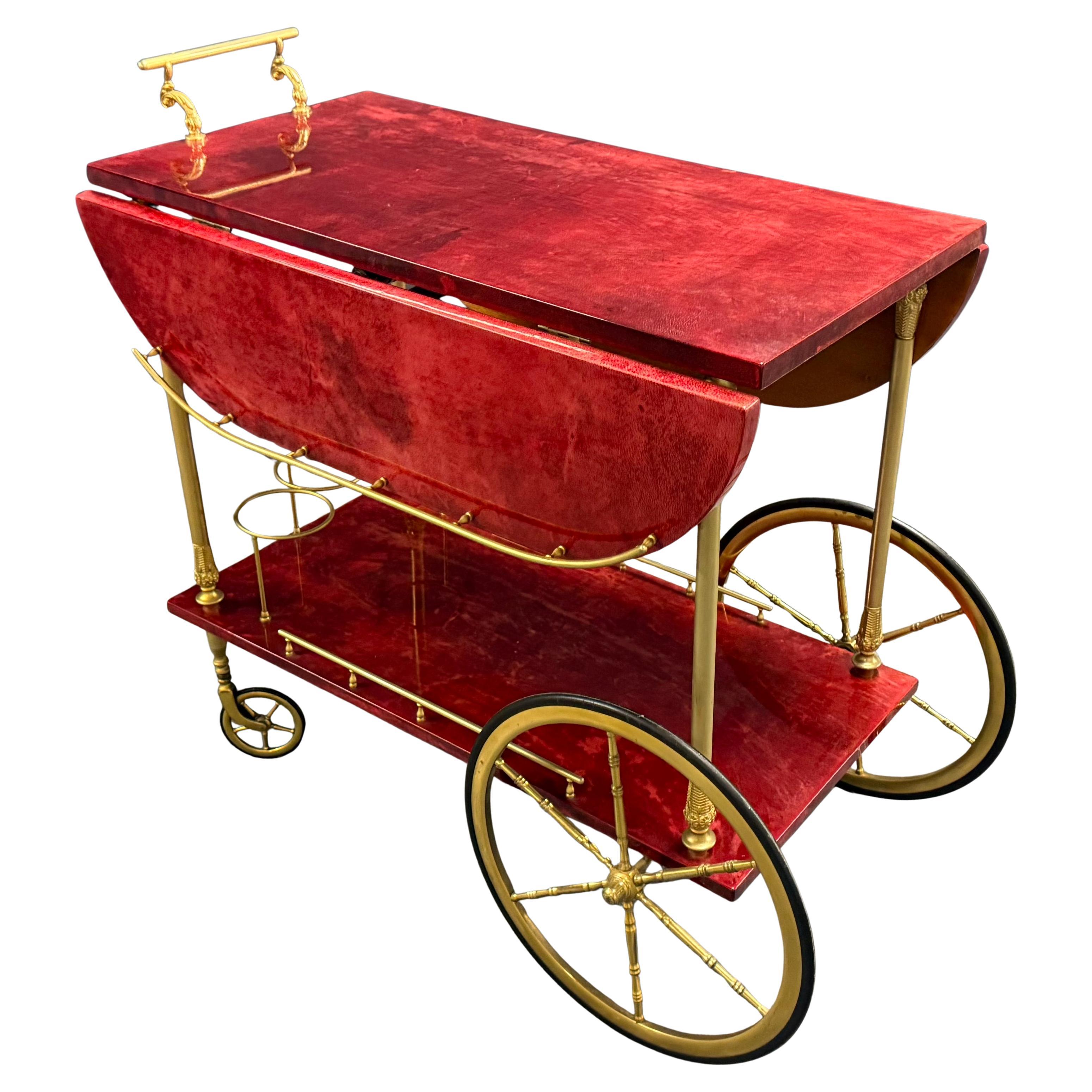bright red aldo tura barcart For Sale