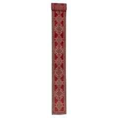 Bright Red Antique Long & Narrow Oushak Runner, circa 1930s