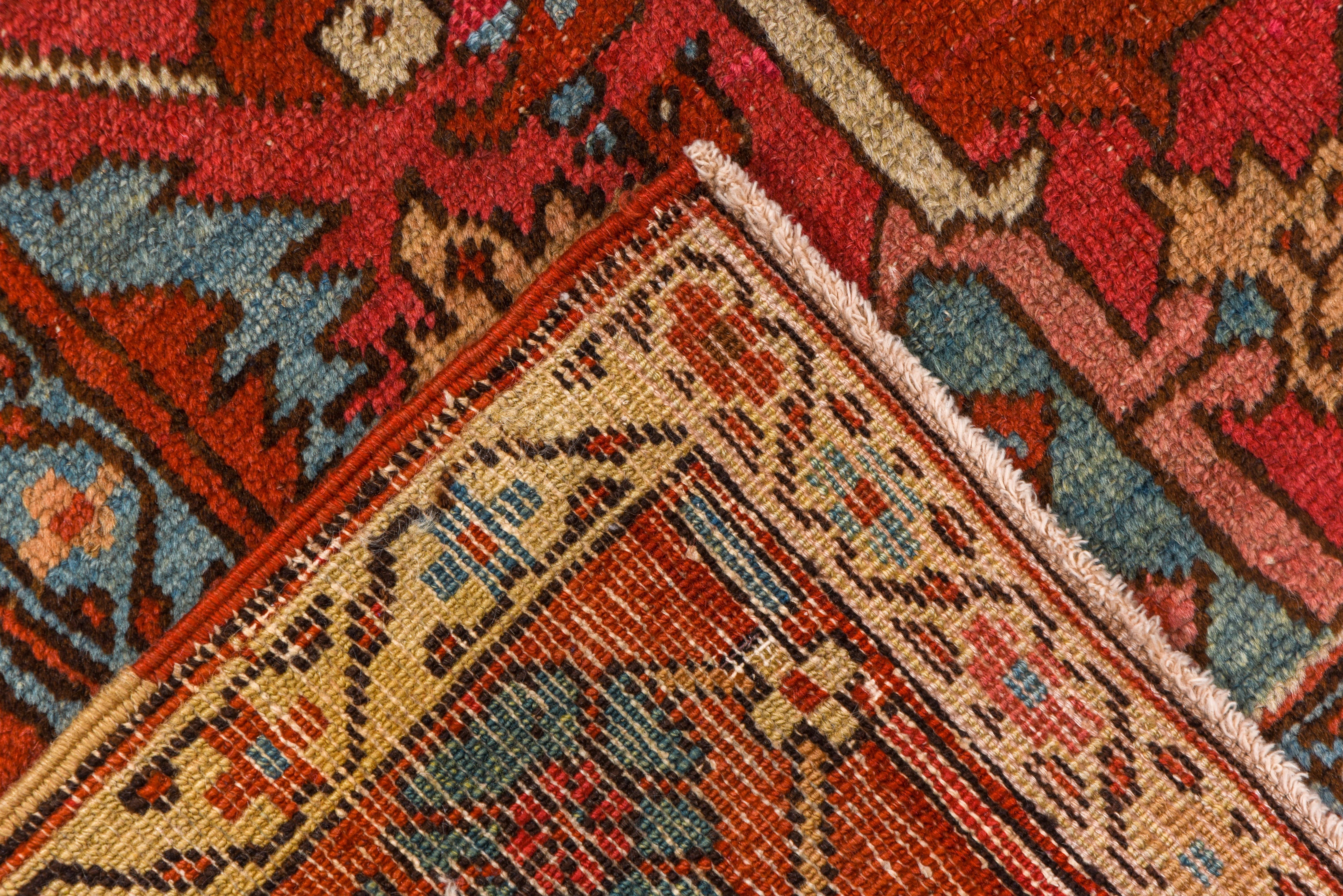 Bright Red Authentic Persian Serapi Carpet In Good Condition In New York, NY