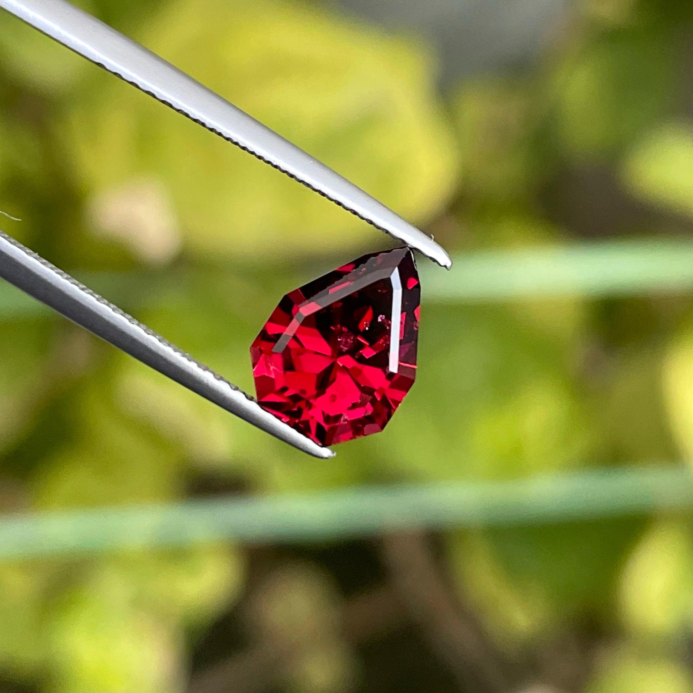 bright red stone