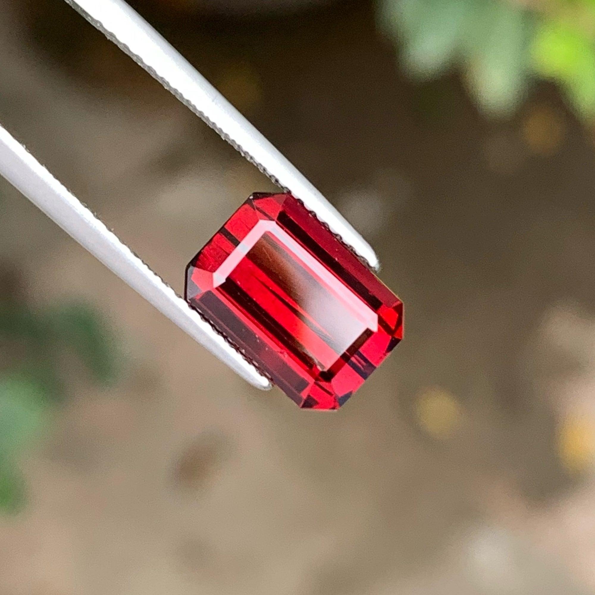 bright red gemstone