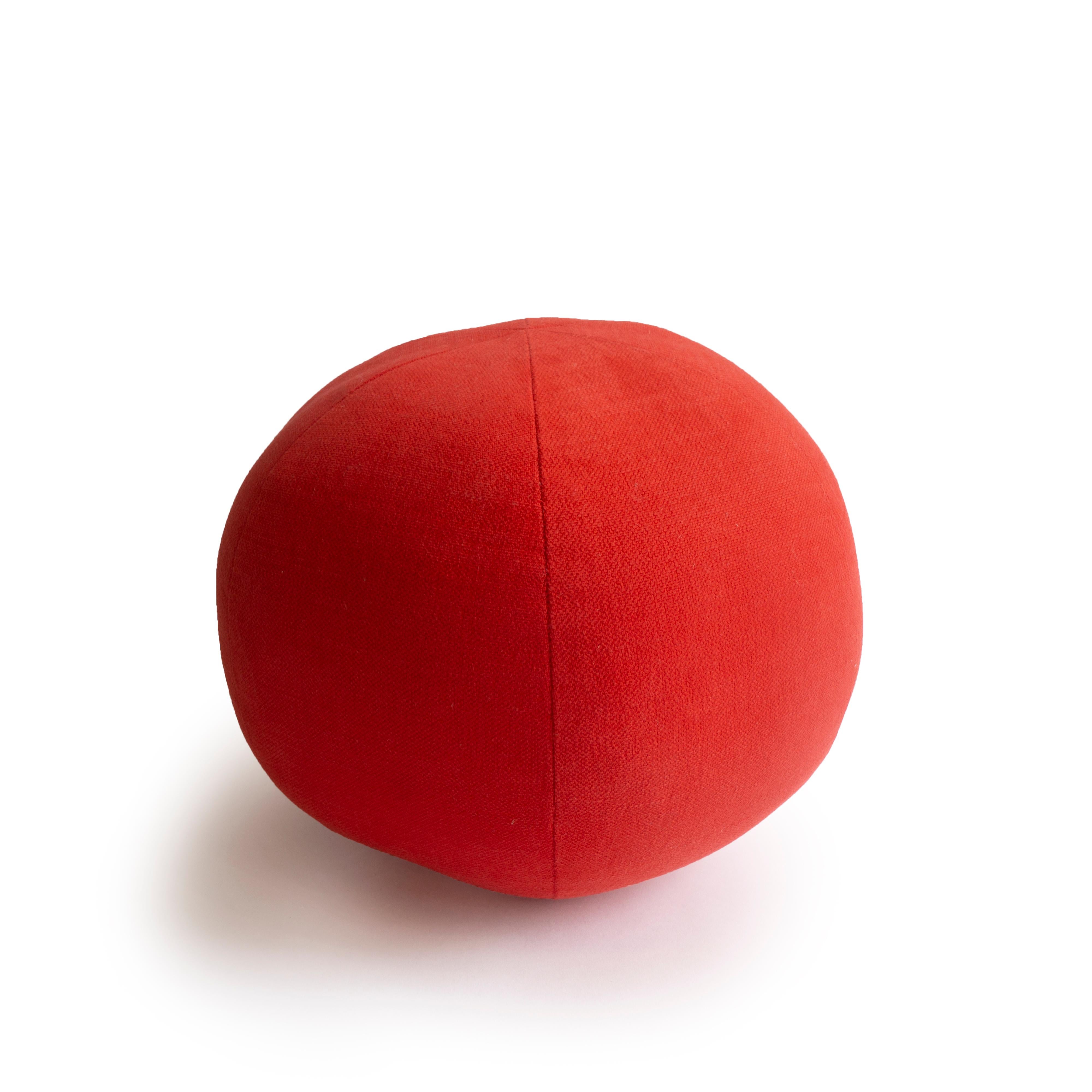 Modern Bright Red Round Ball Throw Pillow For Sale
