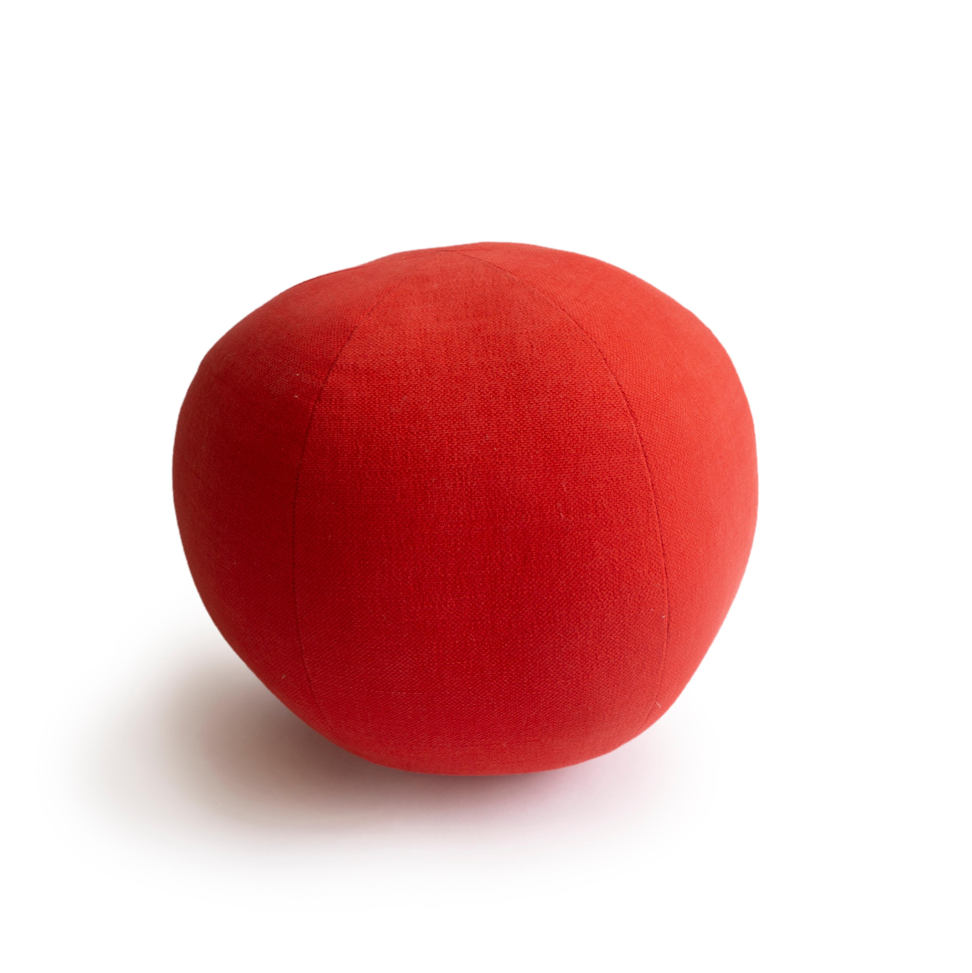 American Bright Red Round Ball Throw Pillow For Sale
