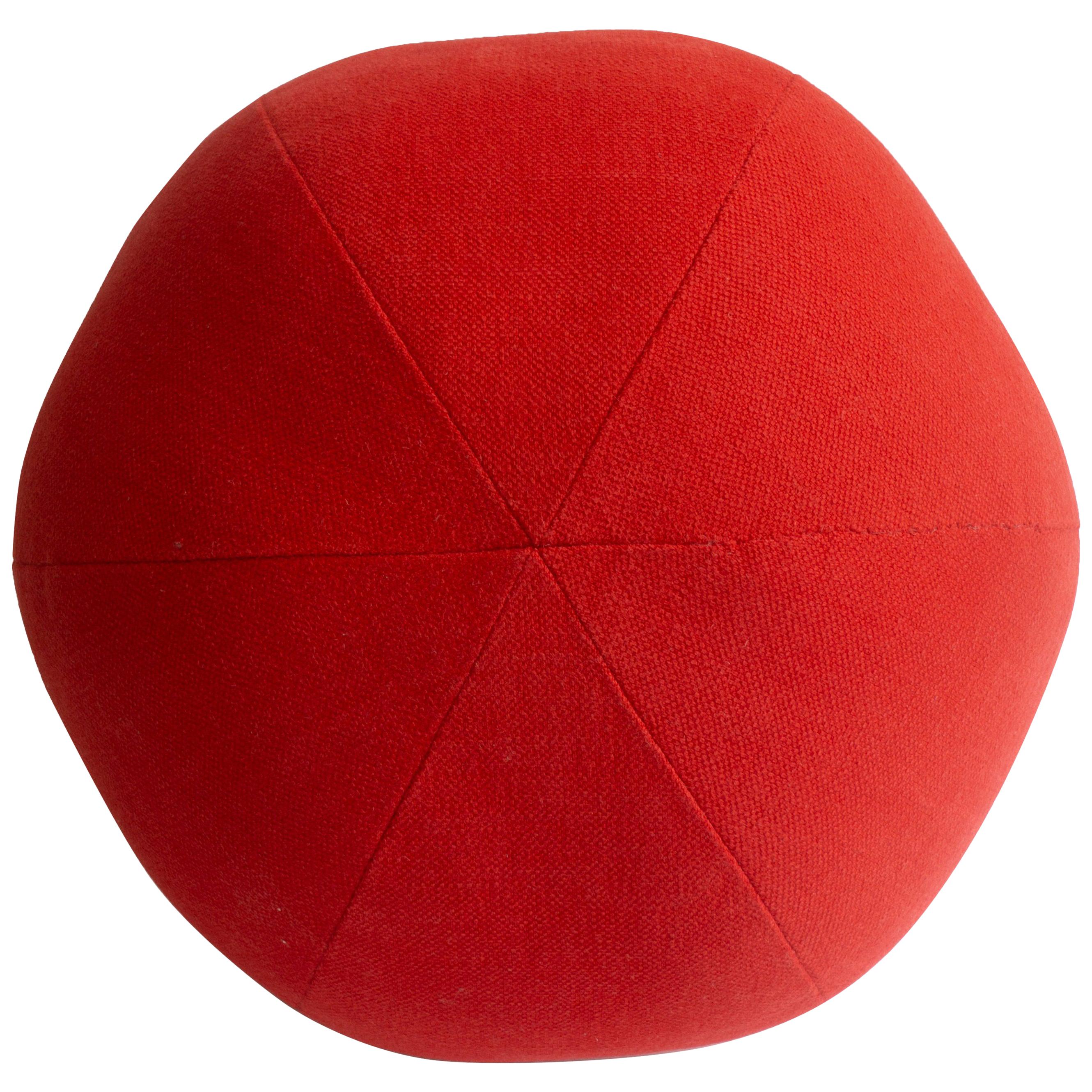 Bright Red Round Ball Throw Pillow For, Round Ball Pillows