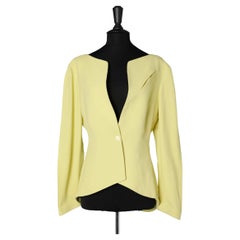 Bright yellow single breasted crêpe jacket Thierry Mugler 