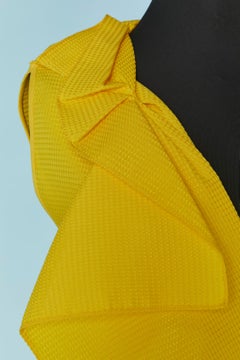 Leuchtend gelbes ärmelloses Kleid VIONNET Neu