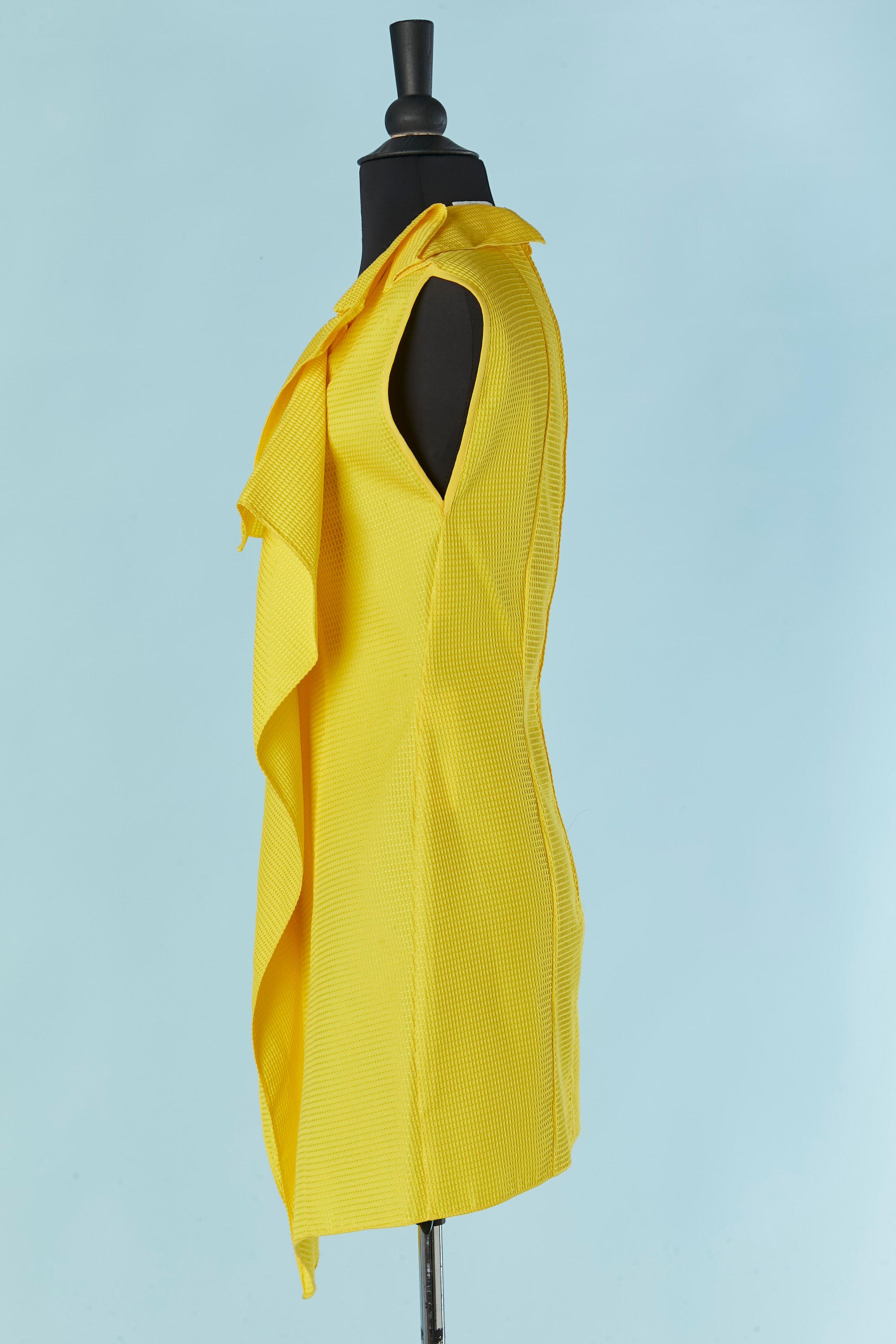 Robe sans manches jaune vif VIONNET Nouveau Neuf - En vente à Saint-Ouen-Sur-Seine, FR