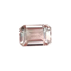 Brightening Peach color Tourmaline 2.90 carats Emerald Cut Natural Afghani Gem