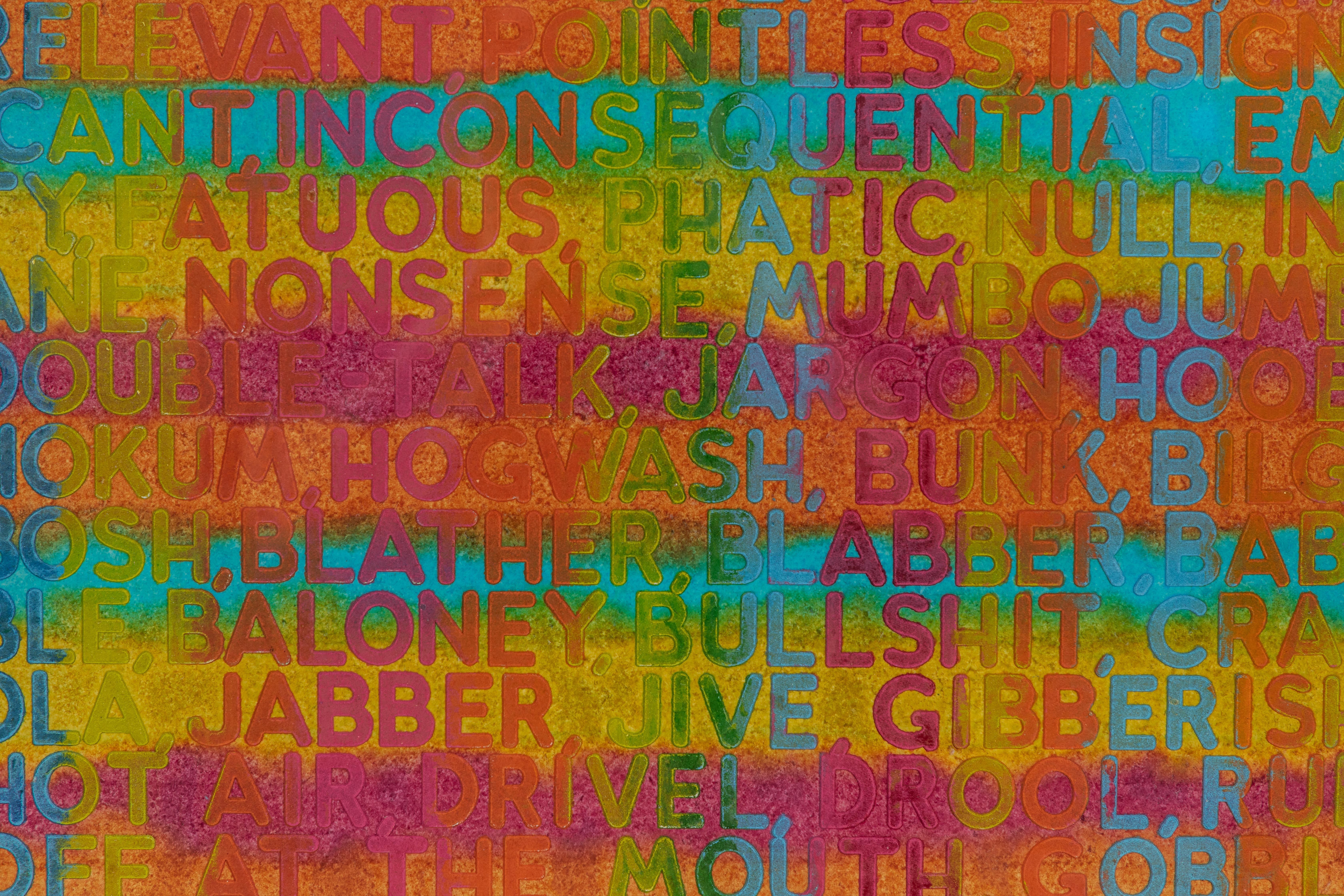 Américain Monoprint aux couleurs vives par Mel Bochner en vente