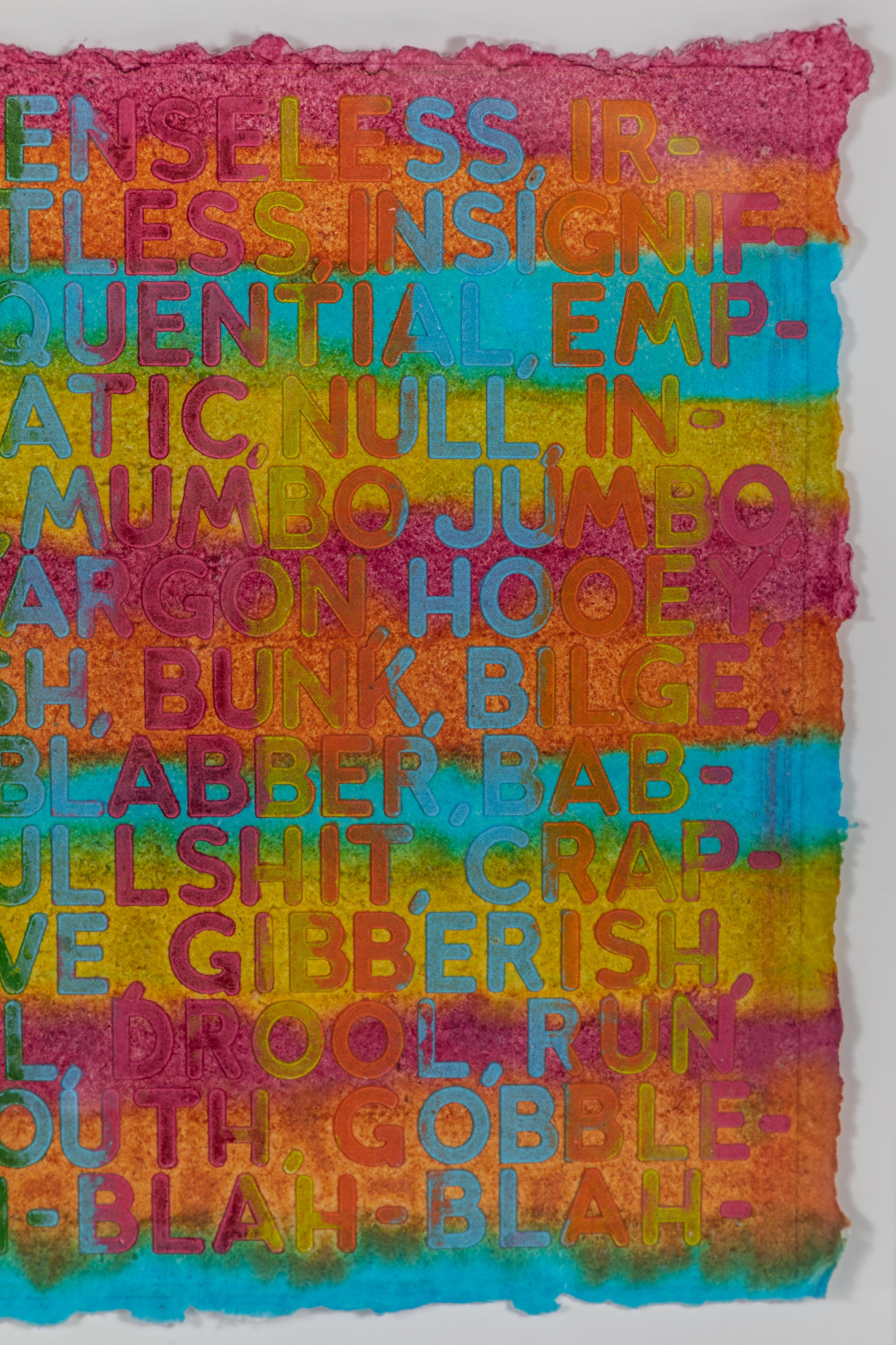 American Brightly Colored Monoprint by Mel Bochner For Sale