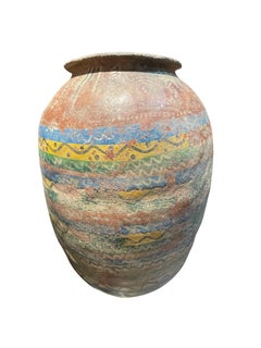 Vaso Niger in terracotta dipinta a colori, Africa, anni '20