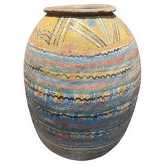 Brightly Painted Terracotta Vessel, Africa Niger, 1920s