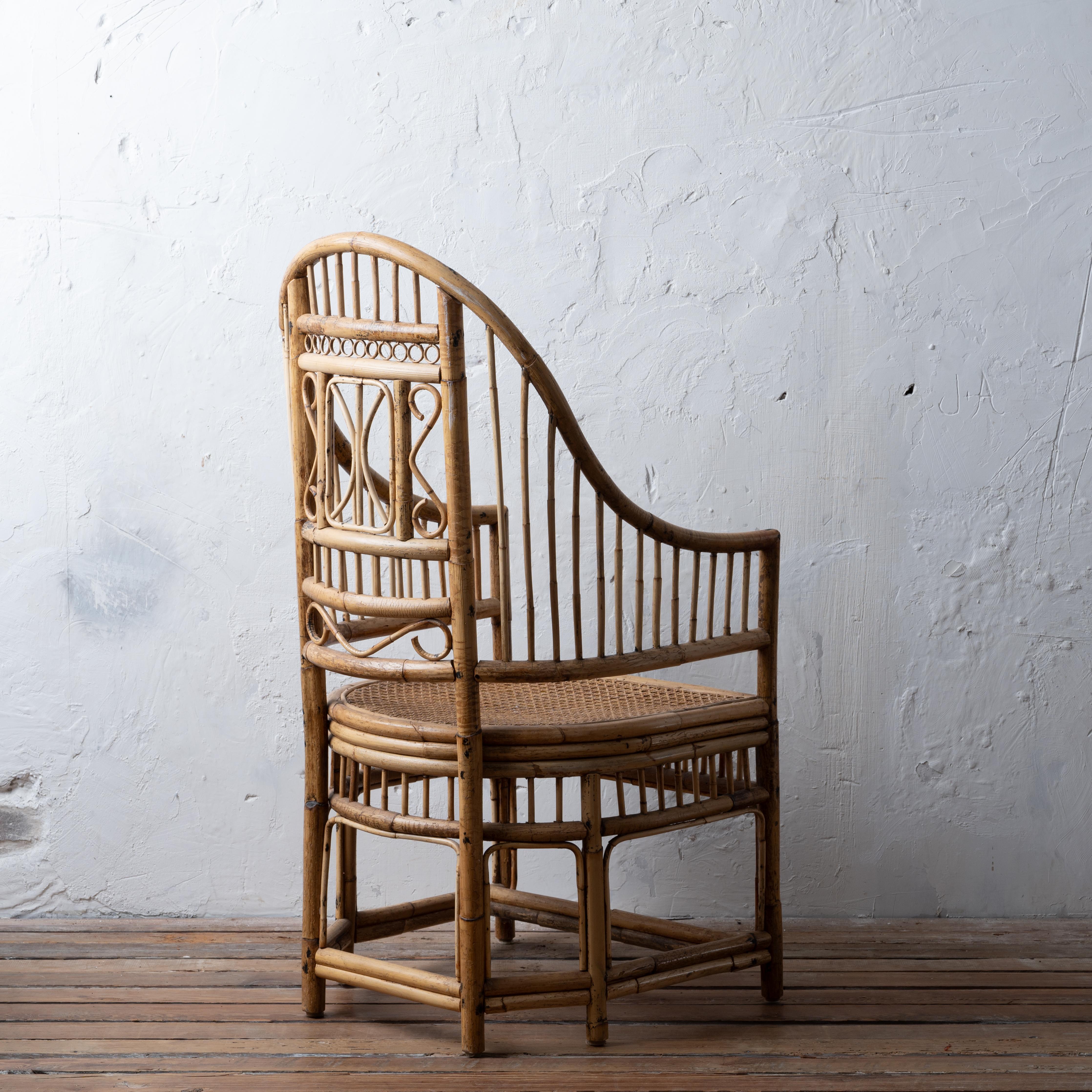 Silla Brighton de bambú finales del siglo XX en venta