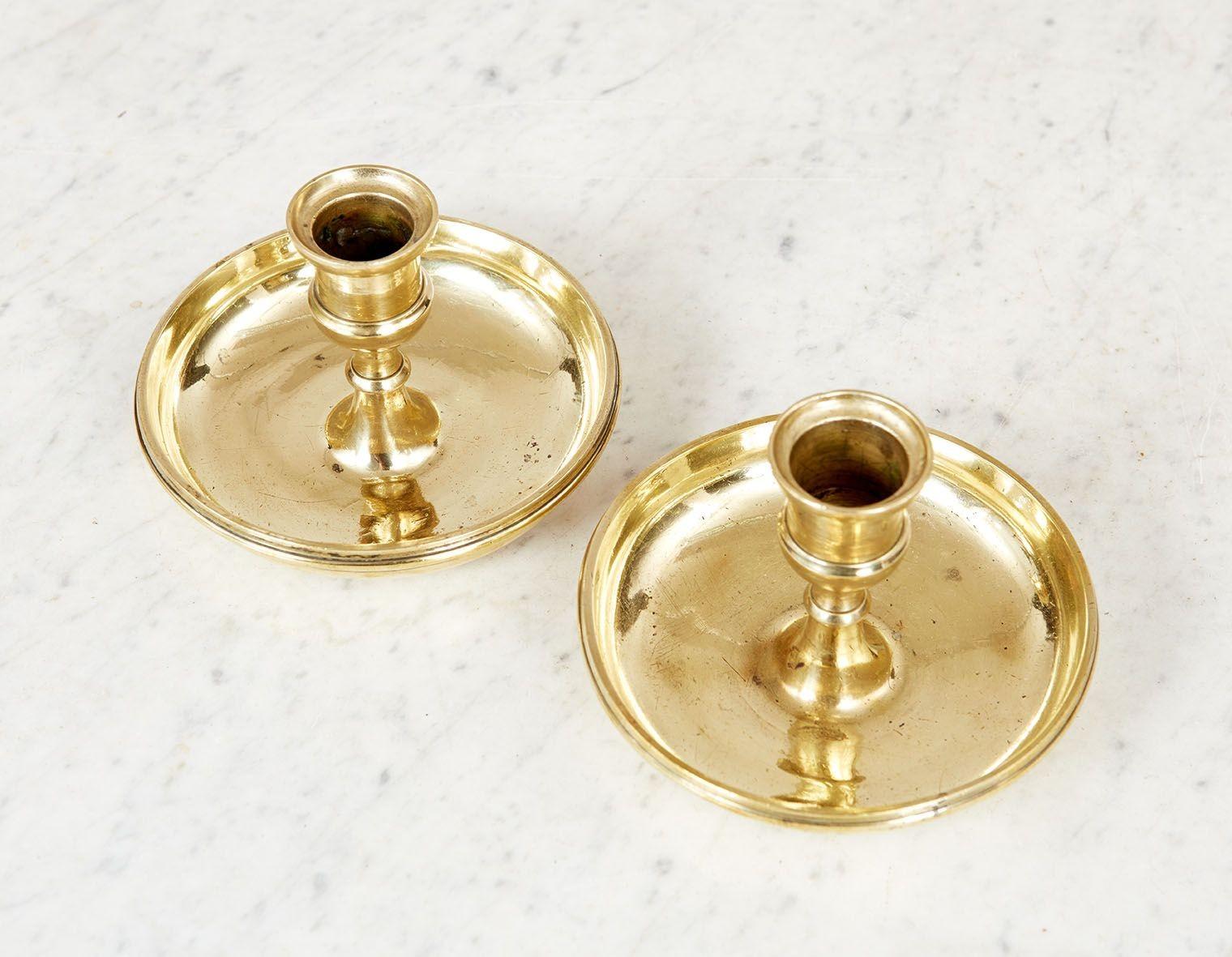 English Brighton Bun Campaign Candlesticks For Sale