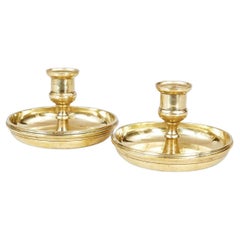 Antique Brighton Bun Campaign Candlesticks