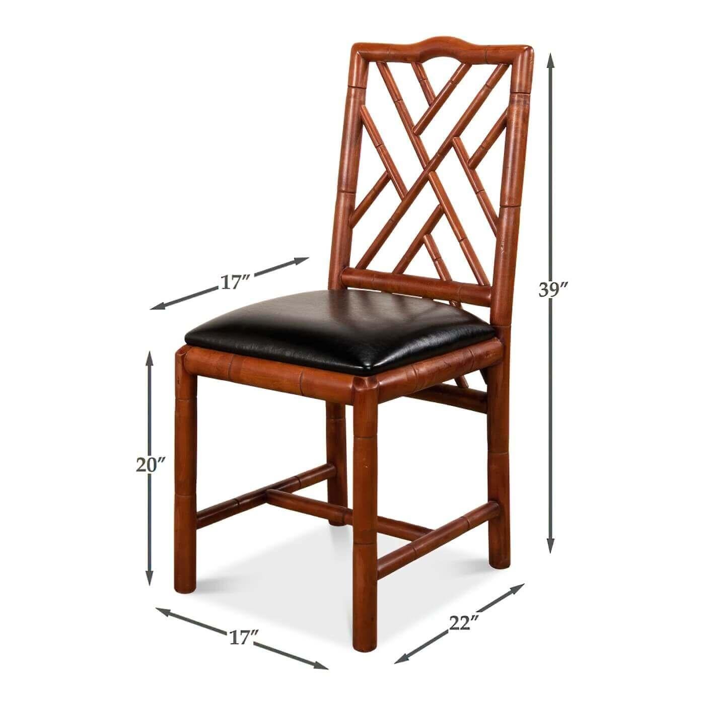 Brighton Faux Bamboo Side Chair For Sale 3