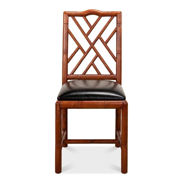 Brighton Faux Bamboo Side Chair For Sale at 1stDibs