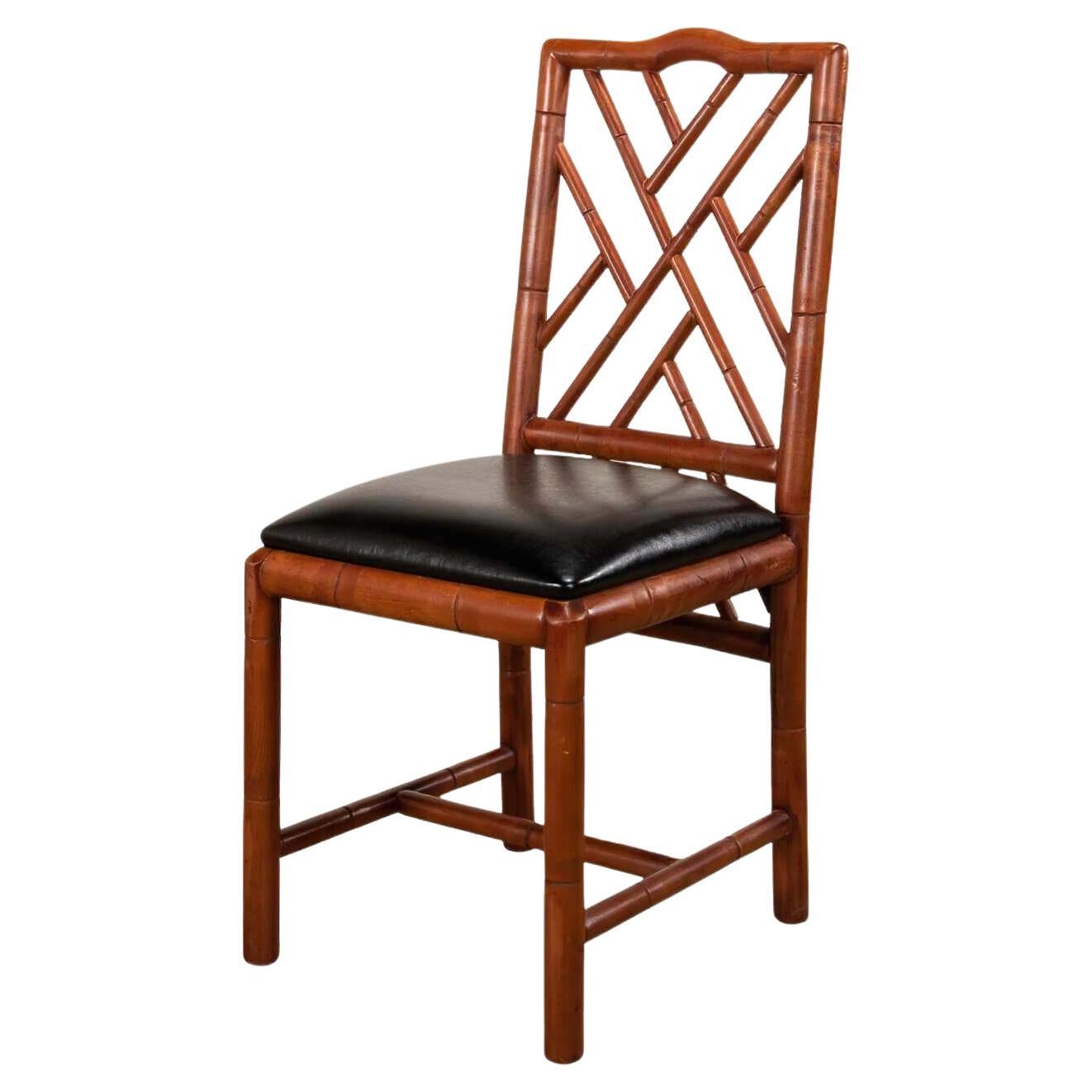 Brighton Faux Bamboo Side Chair For Sale