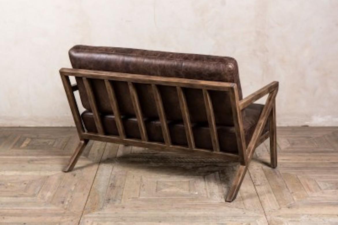 Brighton Leather Mid-Century Modern Sofa, 20th Century For Sale 5