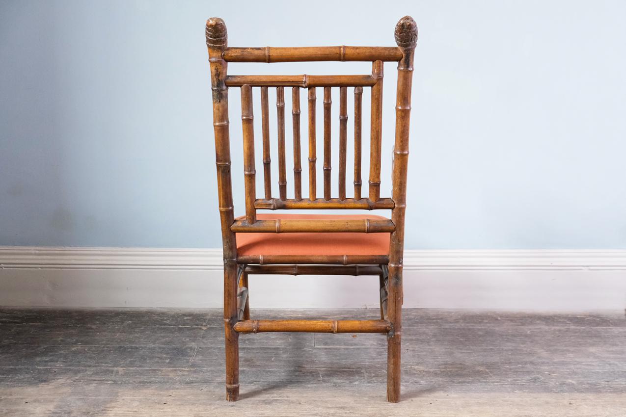 c.1820-30s Brighton Pavilion Chinoiserie Bamboo Armchair In Good Condition For Sale In London, GB