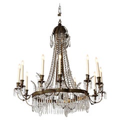 Brighton Pavilion Metal and Crystal Chandelier