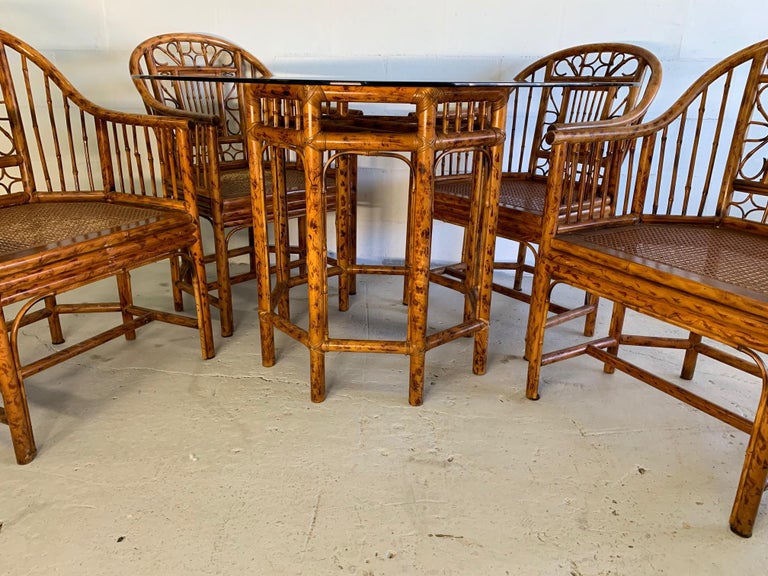 Brighton Pavilion Rattan Dining Set 4 Chairs and Table at 1stDibs