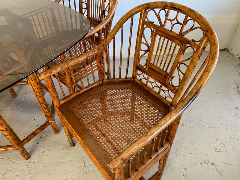 Brighton Pavilion Rattan Dining Set 4 Chairs and Table at 1stDibs