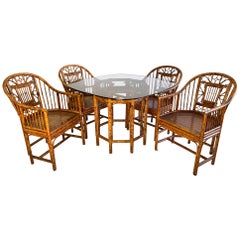 Brighton Pavilion Rattan Esstisch-Set 4 Stühle und Tisch