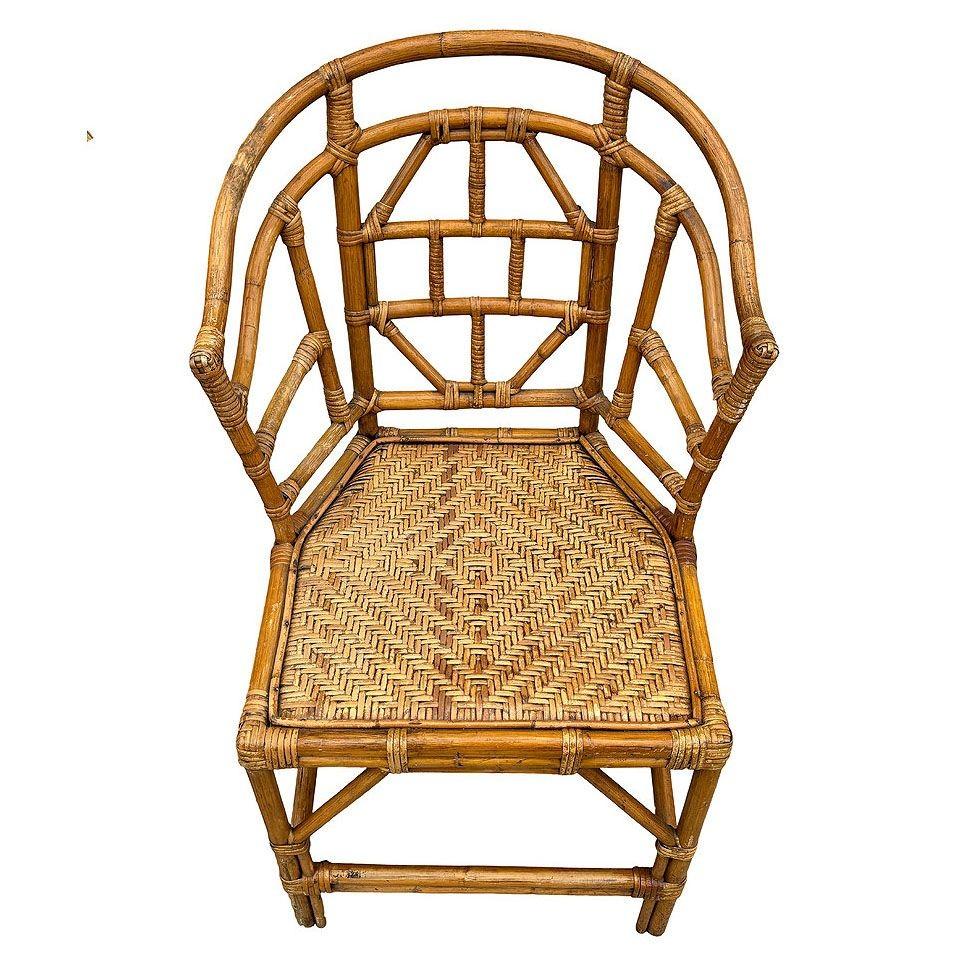 Vimini Poltrone da pranzo in rattan in stile Brighton Pavilion in vendita